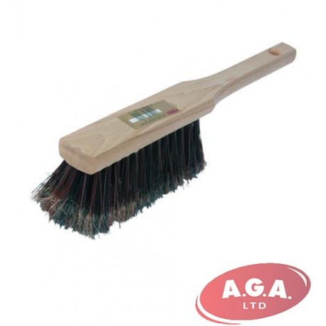 Wooden brush with split PVC bristles