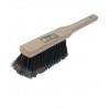 Wooden brush with split PVC bristles