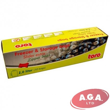 Freezer and storage bags 2L, 28cmx22cm, 10 bags