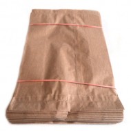 Paper bags 100 pcs, 12 + 5x22cm, brown