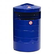 Metal trash can