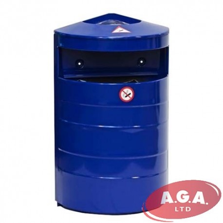 Metal trash can