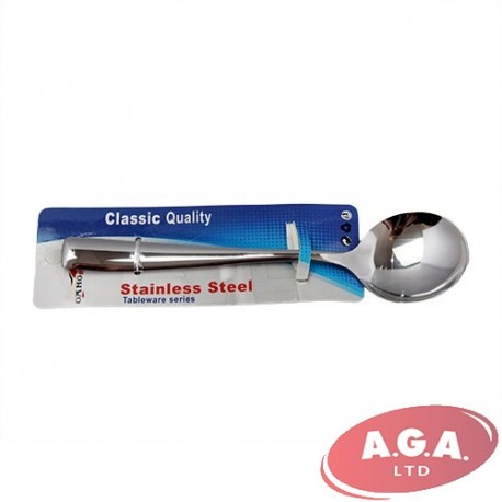 Stainless steel soup spoon