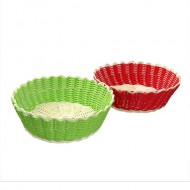 Plastic wicker basket
