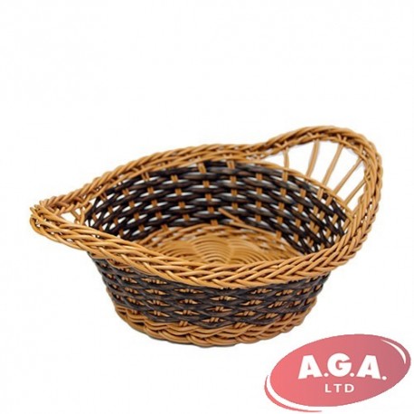 Plastic wicker basket