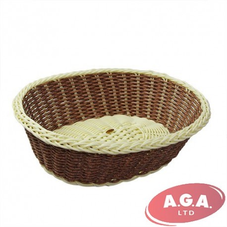 Plastic wicker basket