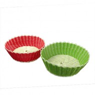 Plastic wicker basket