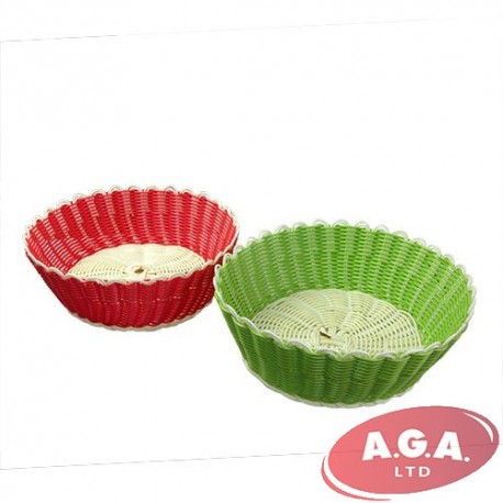 Plastic wicker basket