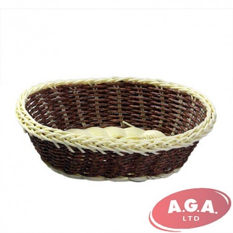 Plastic wicker basket