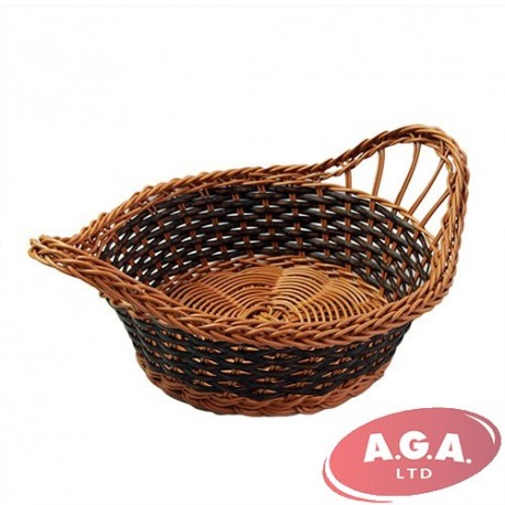 Plastic wicker basket