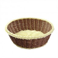 Plastic wicker basket