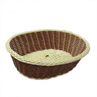 Plastic wicker basket