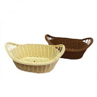Plastic wicker basket