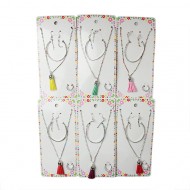 Set of necklace + earrings + bracelet