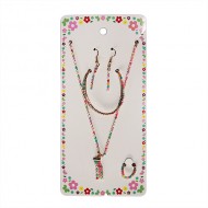Set of necklace + earrings + bracelet