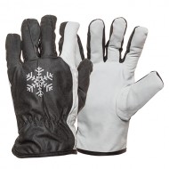 Leather, without cuff, warm