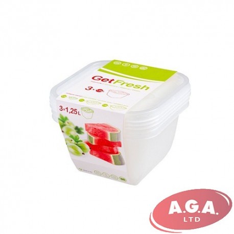 Uzglabāšanas trauku komplekts 3gb 1.25L